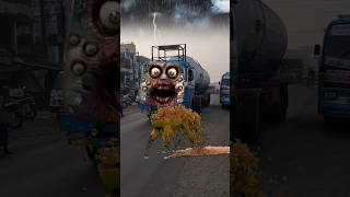 Amazing❗❗ TRUCK FUSO ZOMBIE🧟 🧟Truk Oleng, Truck Gost, Monster #shorts #youtubeshorts