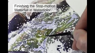 How to Paint a Waterfall in Watercolor - Part 2 | Watercolour Painting