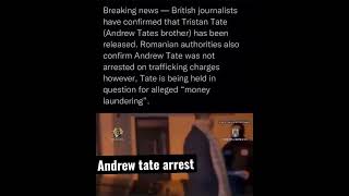 Andrew Tate arrested by the Romanian authorities till February 😱 #shorts #andrewtate #shortsfeed