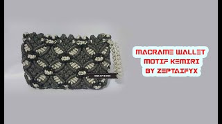 Tutorial how to make macrame wallet Motif Kemiri