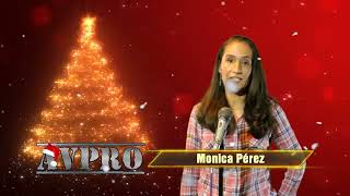 Monica Pérez presentando Video Navideño AVPRO 2022