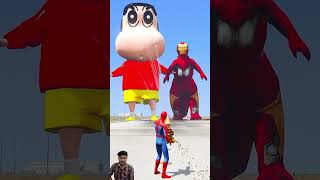 Superheroes Vs Giant Shinchan Match, Who is the Powerful🔥|#shorts