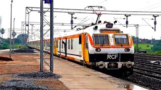 Back to Back colorful MEMU Passenger trains in india. I R