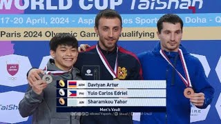 Men's Vault Finals TOP 3 World Cup Gymnastics Doha 2024