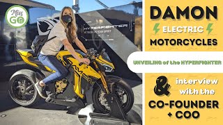 First Look Electric Motorcycle : Walkaround of the Damon Hyperfighter Superbike