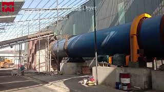 Industrial rotary dryer system, rotary dryer for kinds of bulk solids