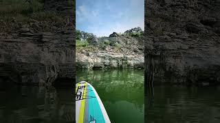 Elevate your water adventures with inflatable stand-up paddling! 🏄‍♂️💦