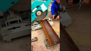 Effortlessly Slicing Through Huge I-Beams #shorts #crafts #shortsviral