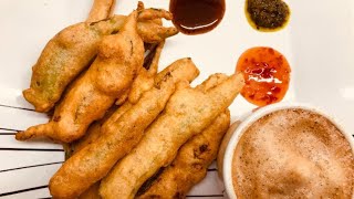 Mirchi bajji / Menasinakai bajji / Mirapakaya bajji /NamastefromYashUK / Spicy Indian snacks