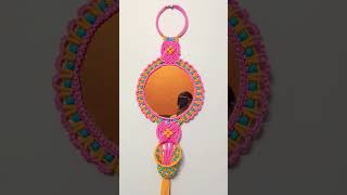 Latest Beautiful New Macrame glass design || Macrame ka shisha || Handcraft || #shorts #viral #art