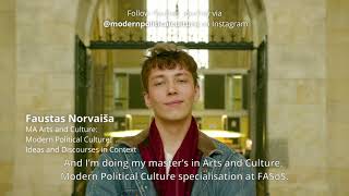 Faustas Norvaiša, Student Ambassador MA Arts and Culture: Modern Political Culture 2022-2023