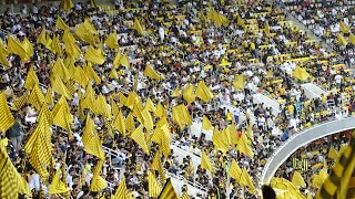 ياربي العاالي انصر ناديناا . ⚡👏👏 مدرج الذهب بصوت واحد #الاتحاد_الحزم