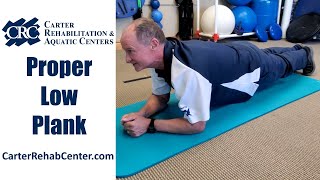 Proper Low Plank | Carter Rehabilitation & Aquatic Centers