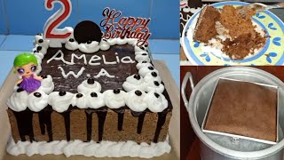 Resep base cake ultah super moist nyoklat banget dan lembut //brownies super nyoklat