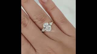 1.0 CT–2.0 CT Oval Lab Grown Diamond Ring