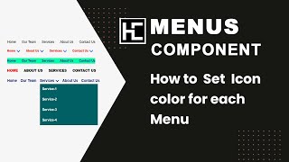 How to  Set  Icon color for each Menu