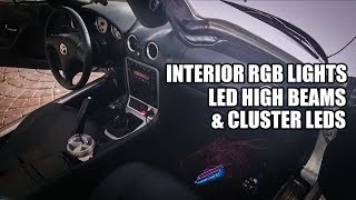 Miata Interior & High Beam LEDs + Cluster LEDs!