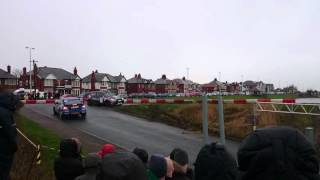 Tom Preston in a Ford Focus WRC followed by David White in a Subaru Impreza