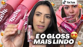 Testando Lip Gloss Melu Ruby Rose *BARATINHO* por menos de 15 REAIS: Viralizou no TIKTOK