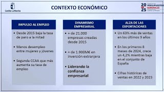 PRESUPUESTOS 2025, CASTILLA-LA MANCHA: "CRECER PARA COMPARTIR