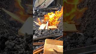 Turning the forge blower on in slo-mo. #Forge #fire #slowmotion #slowmo