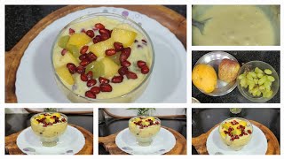 एकदम स्वादिष्ट और हेल्दी फ्रूट कसटर्ड बनाने का आसान तरीका |fruit custard recipe|Quick dessert recipe