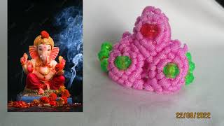 मैक‌्म से मुकुट बनाए// Macrame Ganesha Mukut // How to make macrame mukut //#ganeshchaturthispecial