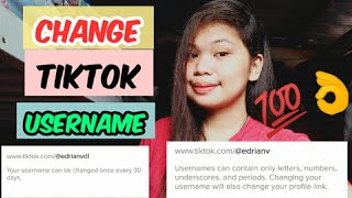 HOW TO CHANGE TIKTOK USERNAME WITHOUT WAITING 30 DAYS? ~TUTORIAL (MARY DIOS VIDAL)