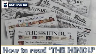 How to read 'The Hindu newspaper ' for UPSC/IAS wxam