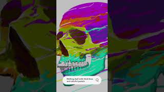 Asking AI to make melting skulls with thick lines and colorful pastels. #ai #art #short