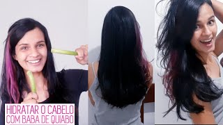 HIDRATAÇÃO DE QUIABO ✨ DERRETE SEU CABELO.