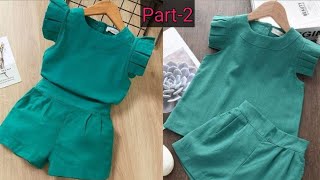 Beautiful Baby Top With Shorts Cutting & Stitching | Baby Dress Cutting & Stitching For 2 Year