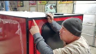 How To Insert corner molding Squaredrop teardrop camper trailer install micro diy