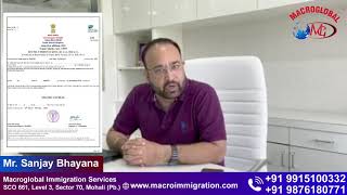 👉 MacroGlobal Immigration is now Registered Trade Mark Mr. Sanjay Bhayana