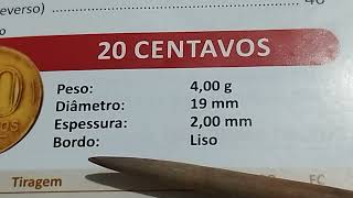 @1706-MOEDAS DE 20 CENTAVOS DO CRUZEIRO DE 1953-RUI BARBOSA.