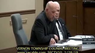 Vernon Township  Council Meeting 1 28 19