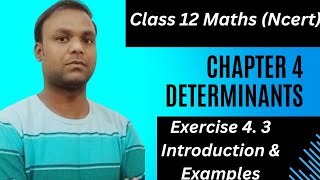 Class 12 Maths (Ncert) chapter 4 Determinants  Exercise 4.3 Introduction & Examples