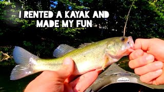 KAYAK fishing LAKE FREDERICK hot weather BASS Northern virginia