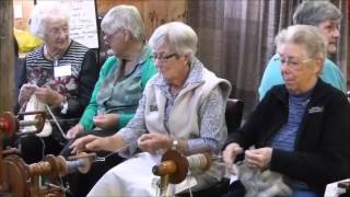 Spinners & knitters at The Wool Shed, Masterton, 2016