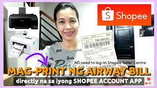 SHOPEE AIRWAYBILL PAANO I-PRINT | NO NEED SHOPEE SELLER CENTRE 📌 #shopee | Janice Pallarca