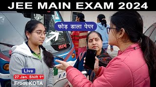 27th January 1st Shift Student Reaction | JEE Main 2024 🤯 - From Live Kota | Paper Level, Weightage