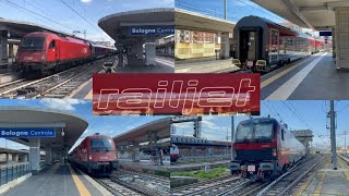 Il NUOVO TRENO delle FERROVIE AUSTRIACHE “RailJet” a DOPPIO PIANO fa VISITA nella CITTÀ BOLOGNESE!!!