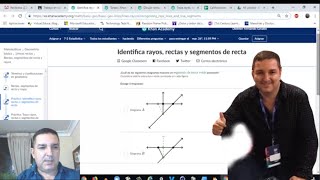 Identificar punto rectas semirrectas segmentos Khan Academy