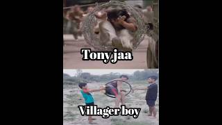 Tony jaa with the villager boy. #tonyjaa #trendingshorts #youtubeshorts #sorts #thevillagerboy