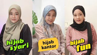 3 STYLE HIJAB BERBEDA SYARI FORMAL DAN FUN PALING MUDAH DAN ELEGAN