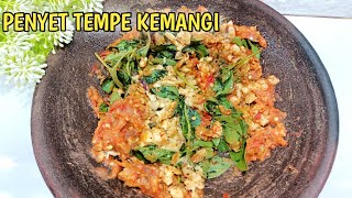 BIKIN NAMBAH NASI TERUS, RESEP SAMBAL PENYET TEMPE KEMANGI PALING SIMPLE