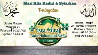 "Isra Mi'raj Nabi Muhammad" Masjid ar-Rahman Blok-N