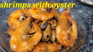 Shrimps with oyster sauce recipe