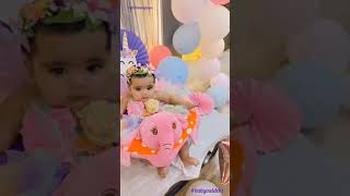 Unicorn theme : Birthday decoration : half birthday : 6 months : halfway to one #babyvaidehi