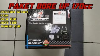 Review Blok Cylinder Moto1 PCX 150,VARIO 150 & ADV 150 Piston 61mm